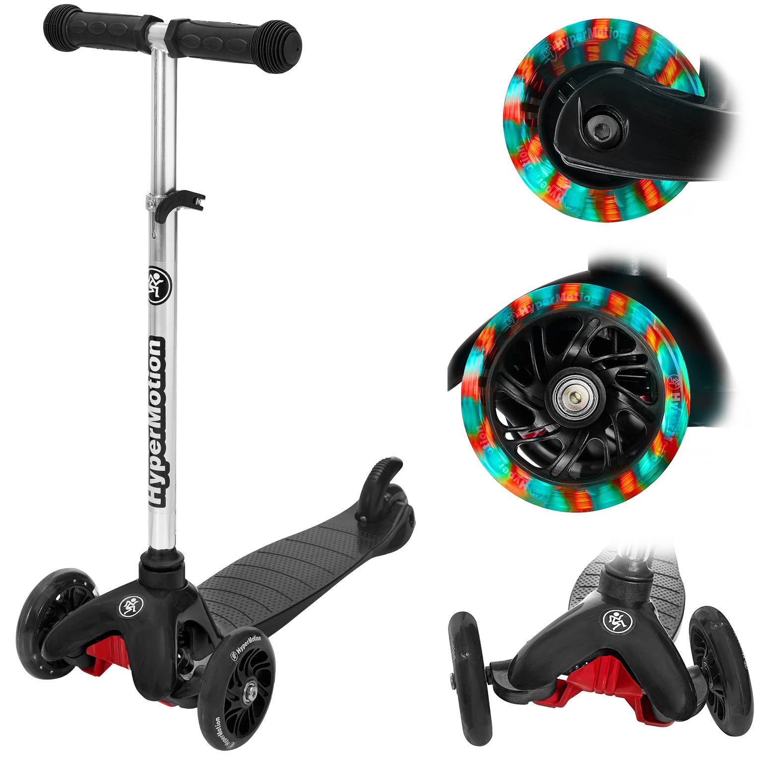 DINO 3-hjulet balance scooter år - sort + LED-hjul | OG REKREATION \ Scootere \ Trehjulede scootere | Mamabrum.dk