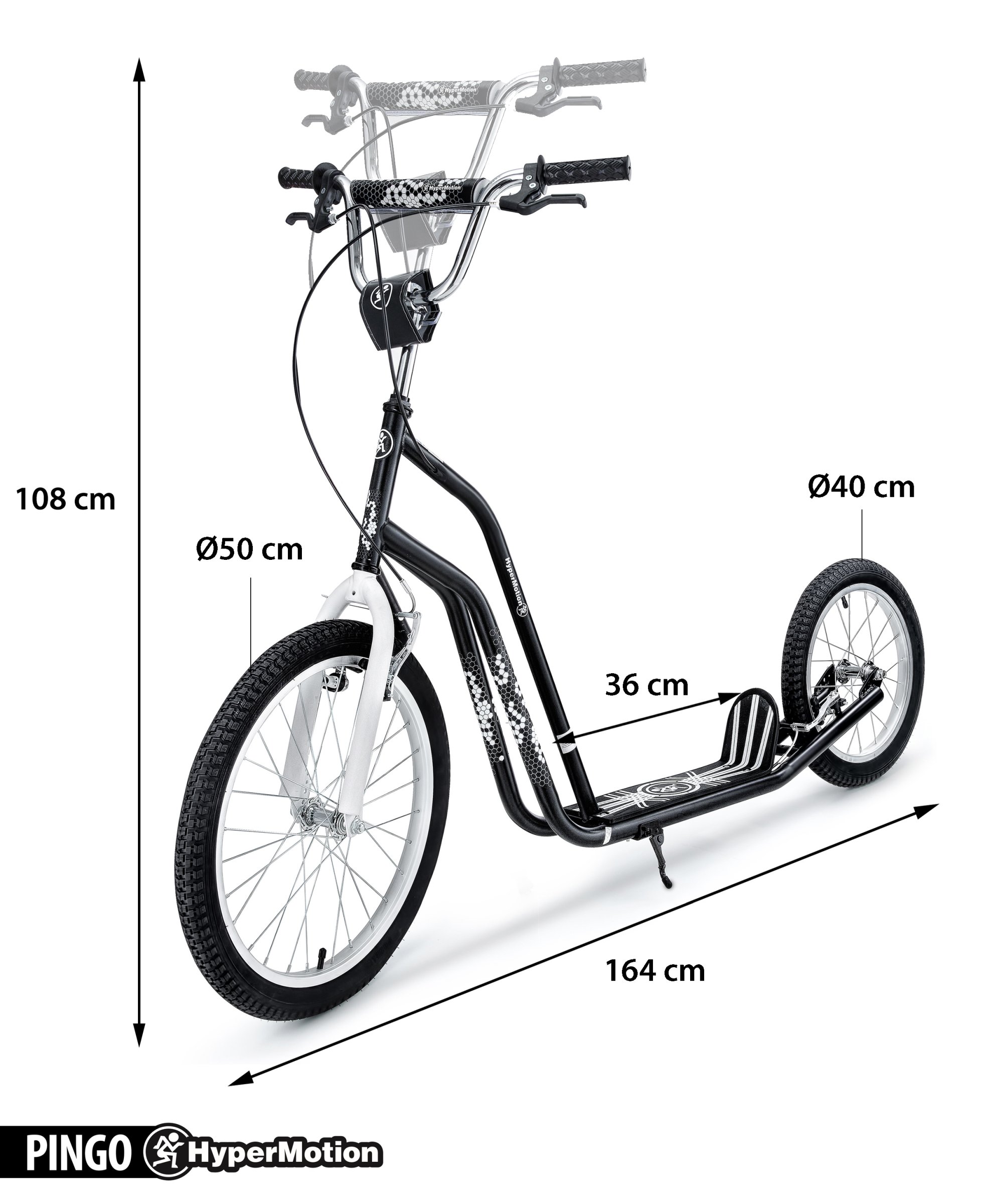 Blå Fortrolig oxiderer Hypermotion PINGO city scooter med 20'' + 16'' oppustelige hjul | SPORT OG  REKREATION \ Scootere \ To-hjulede scootere | Mamabrum.dk