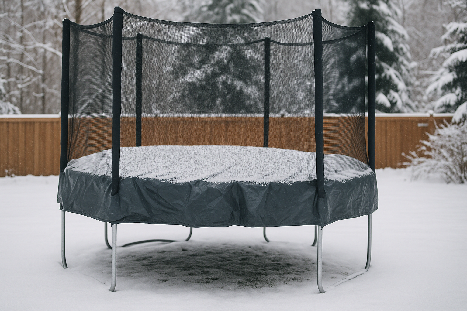 Hvordan beskytter man trampolinen om vinteren?