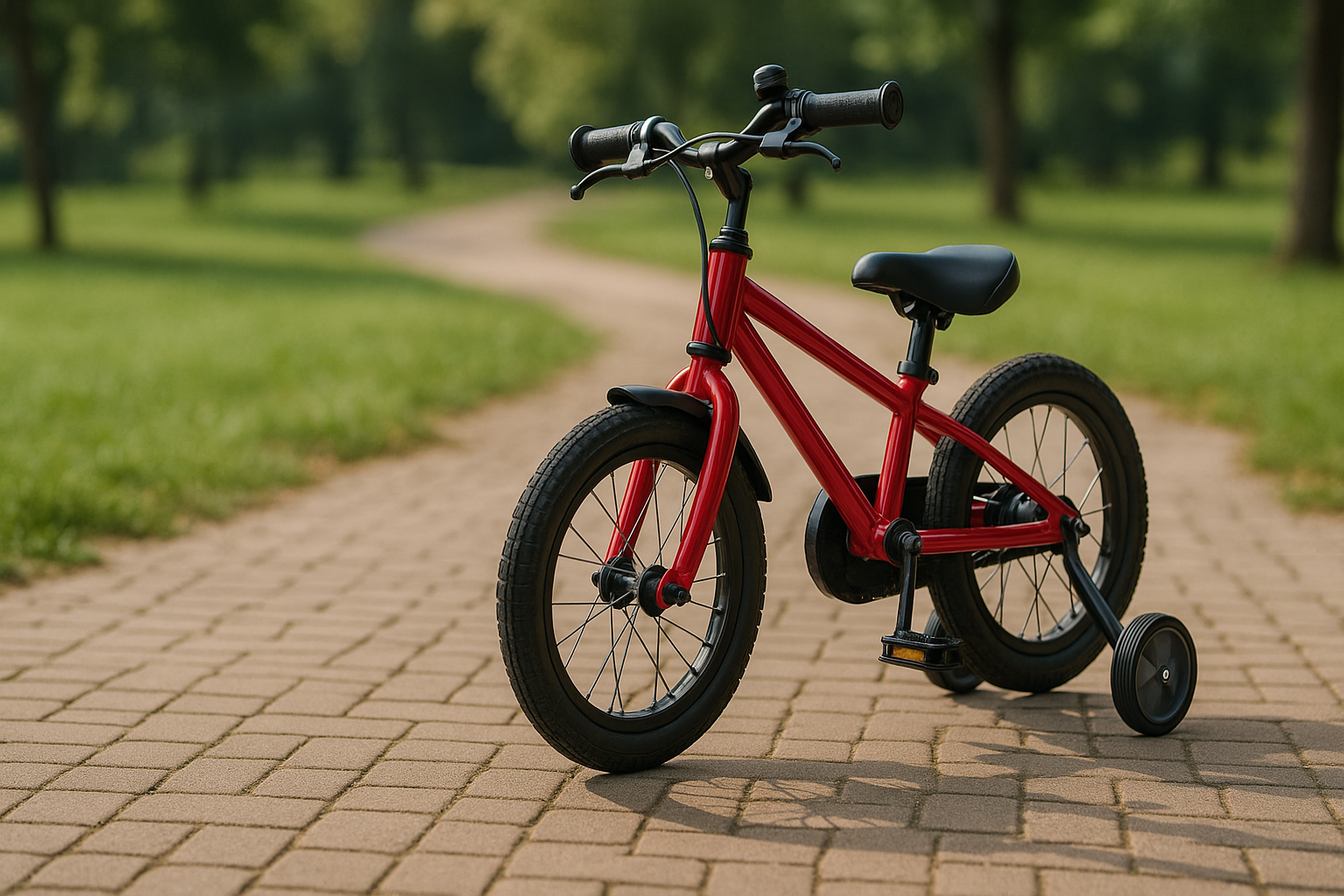 Cykel med støttehjul
