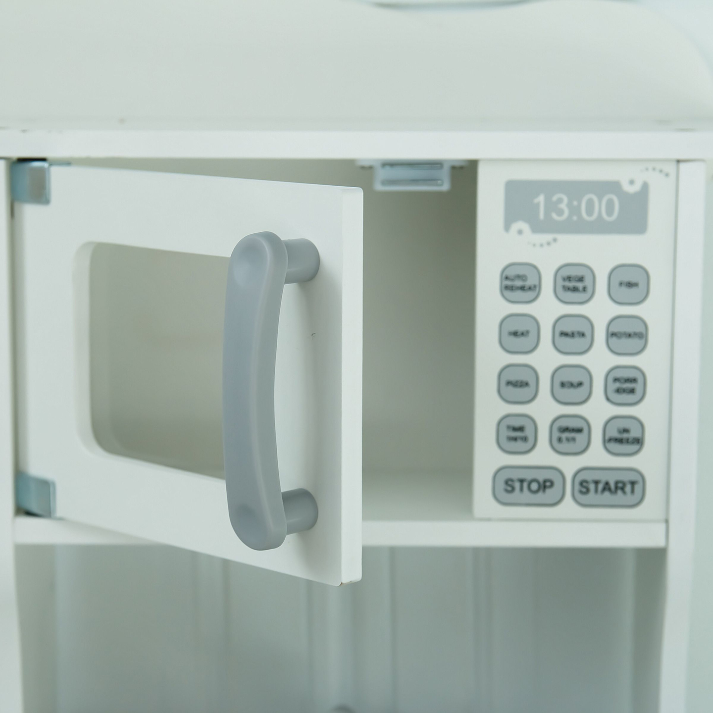 Børnekøkken i træ med mikroovn