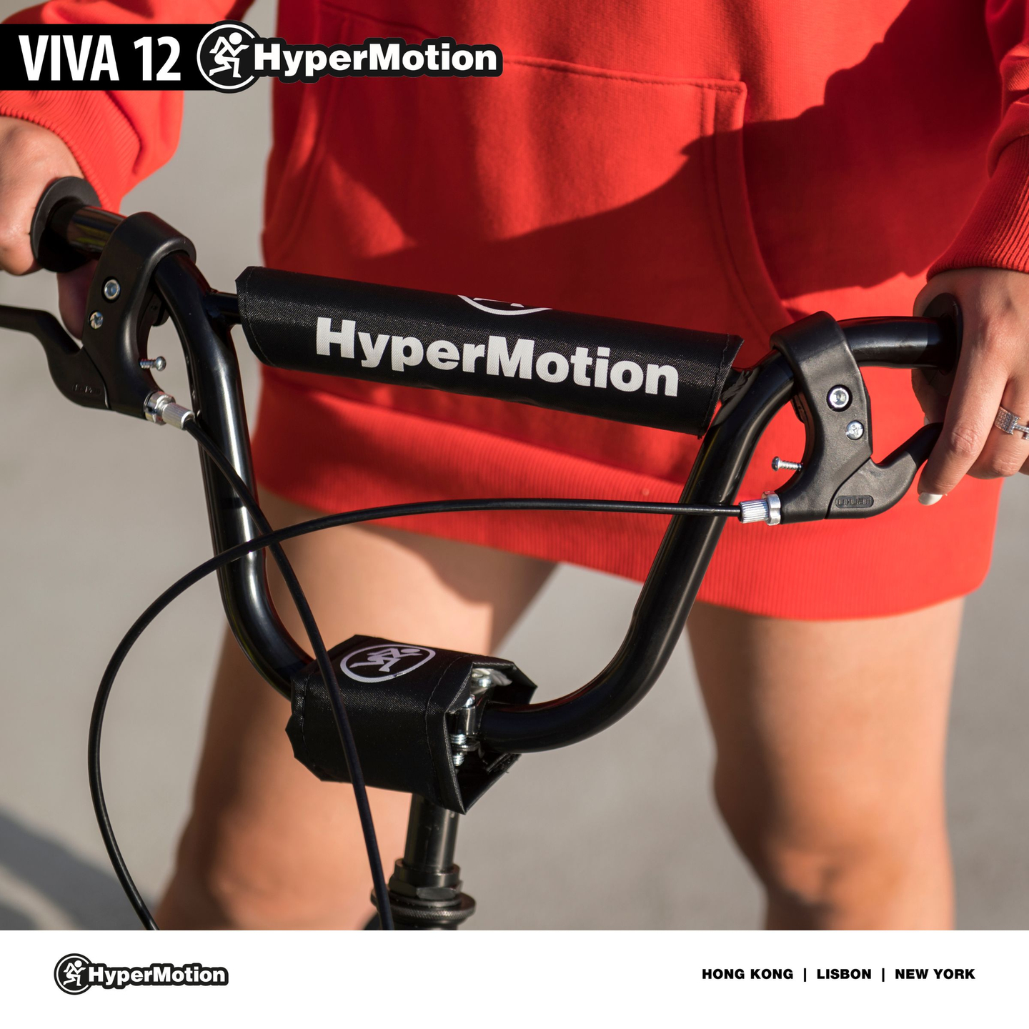 HyperMotion VIVA 12 scooter (30 cm pumpede hjul) - Sort