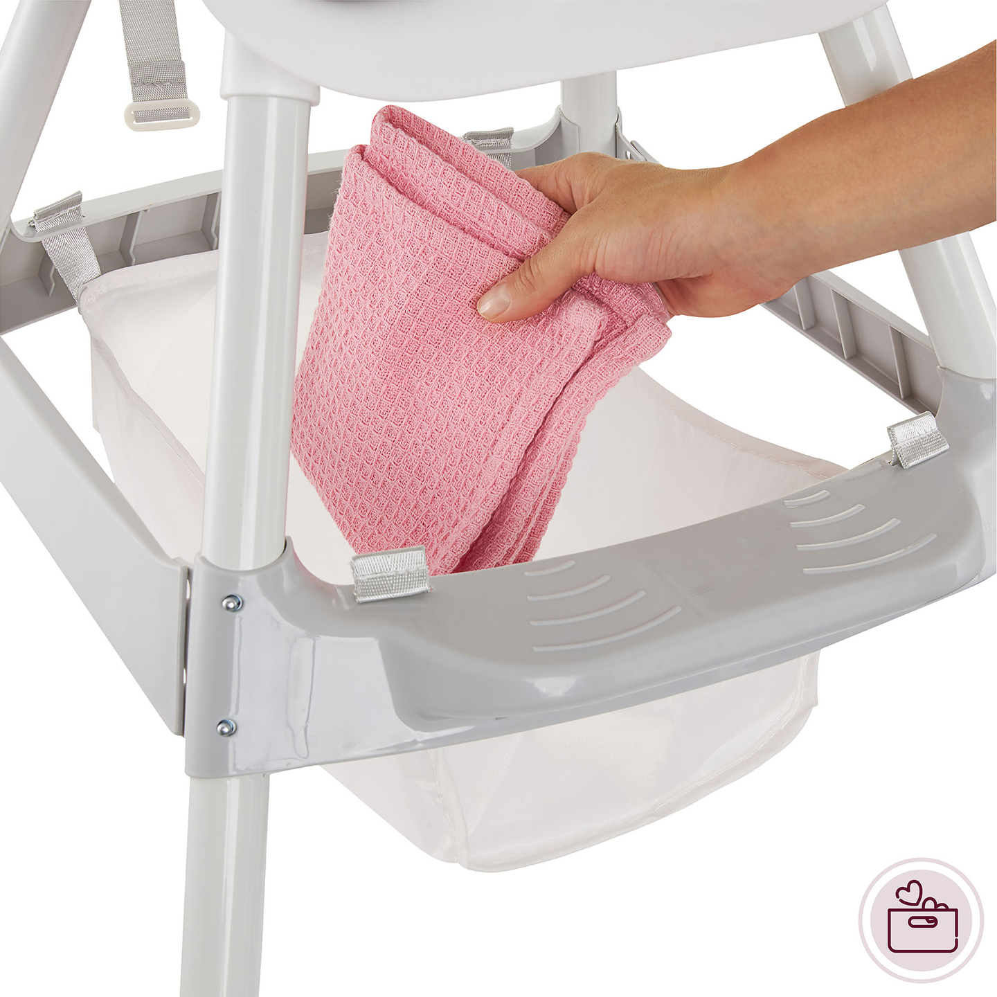 Moby-System Magnolia 2-i-1 justerbar højstol - grå