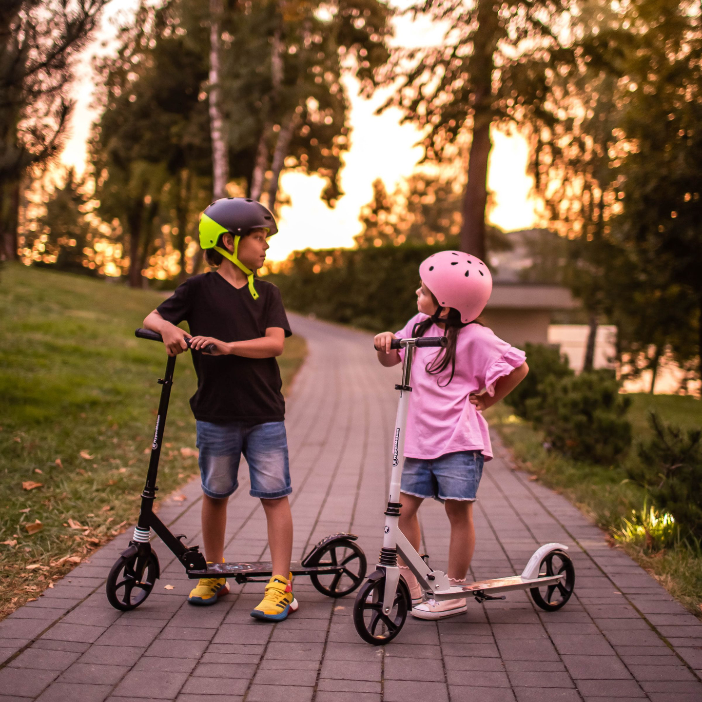 Tohjulet løbehjul til unge voksne - med støddæmper - Hypermotion CITY SWIFT Digital Lion - 100 kg