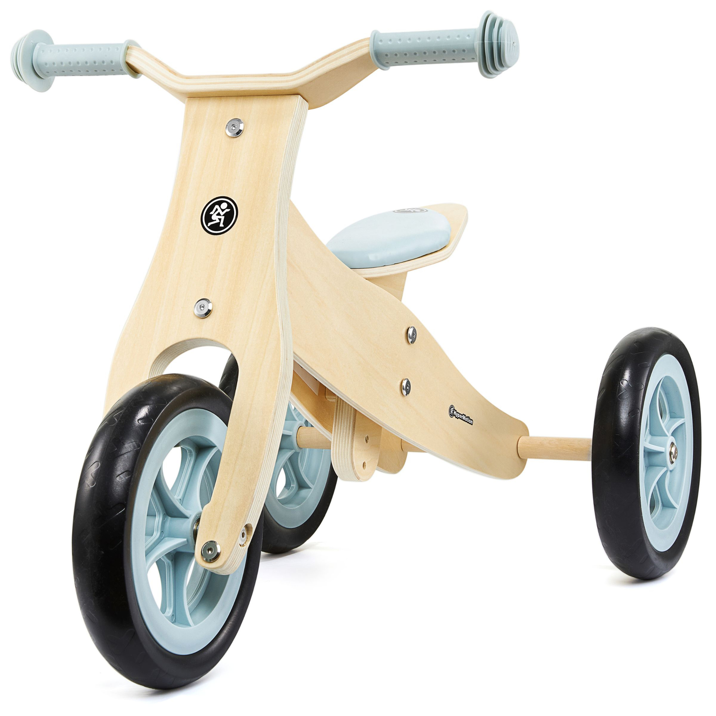 Trehjulet cykel og balancecykel i træ 2in1 - HyperMotion PERCY - blå