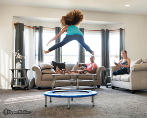 Mini trampolin til børn og voksne - op til 50kg - 91cm - til hjemmet og haven