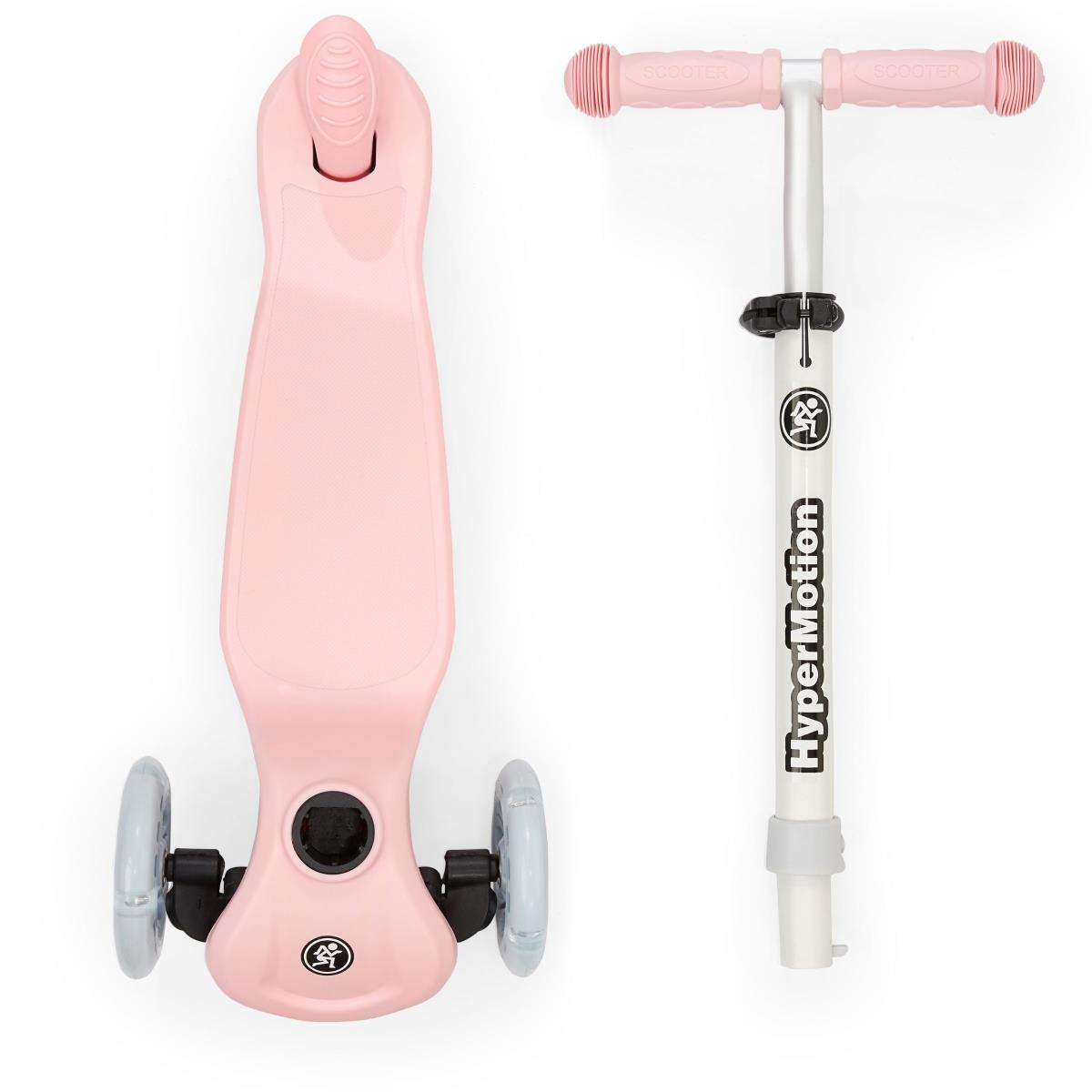 TRINGO trehjulet balancescooter, 3-8 år gammel - pink + lysende LED hjul