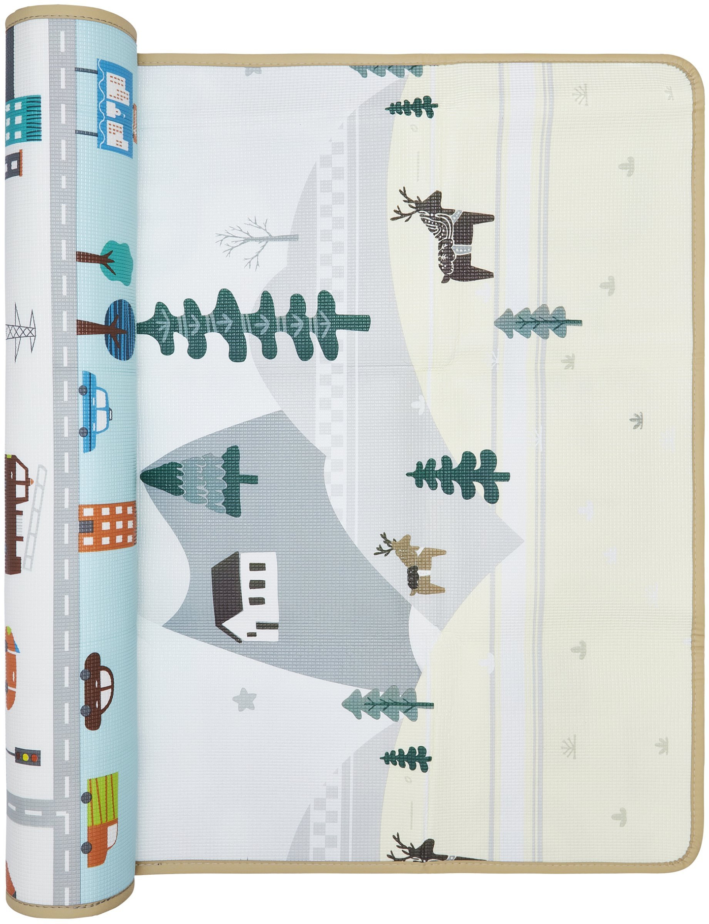 Dobbeltsidet skummåtte - eventyrland / vinterby