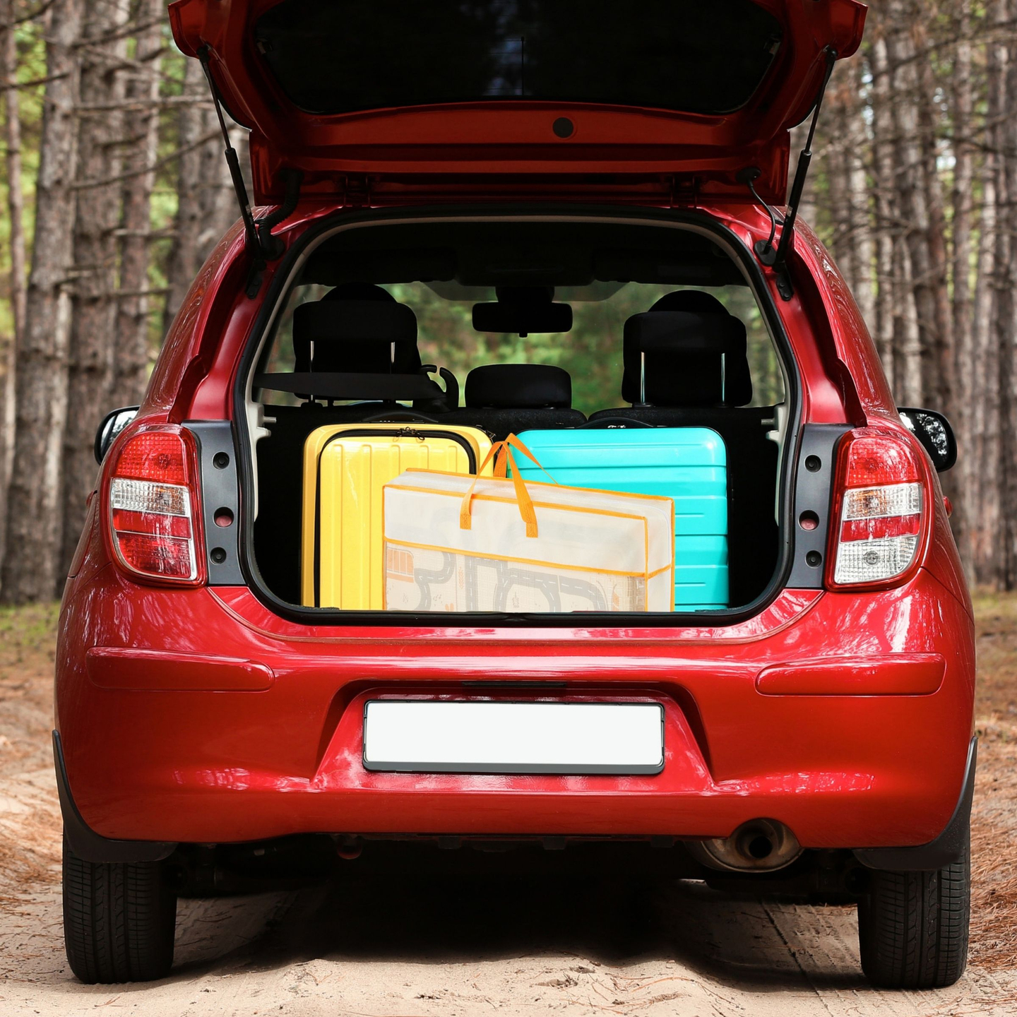 Dobbeltsidet foldbar skummåtte 180 x 120 x 1 cm - Magic Forest/Autumn Streets - boho