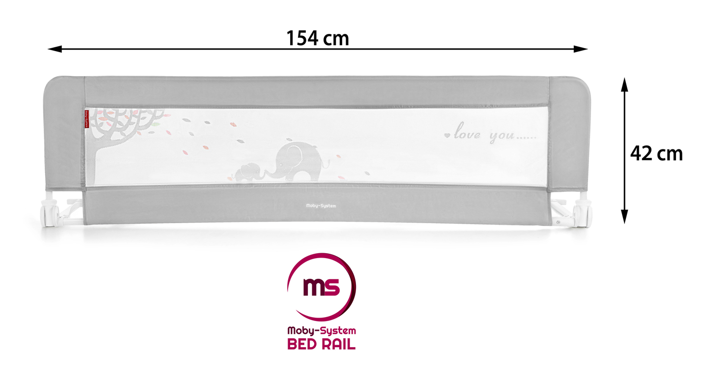 Sikkerhedsbarriere til sengen - sengegavl - grå