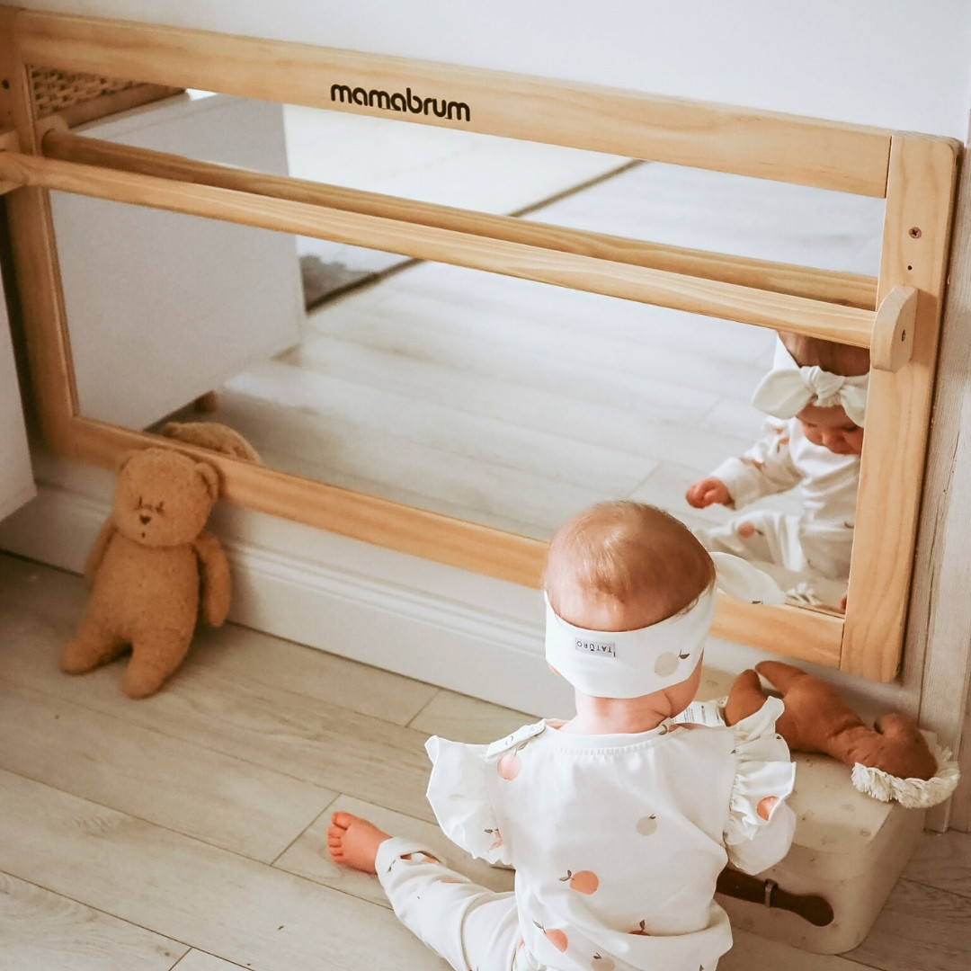 Babyspejl med justerbart håndtag - Montessori