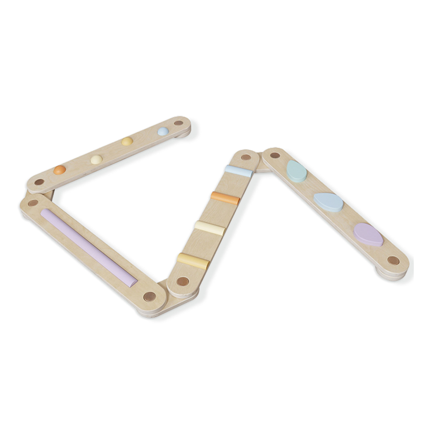 Stor sansesti i træ - balancebane - 9 elementer