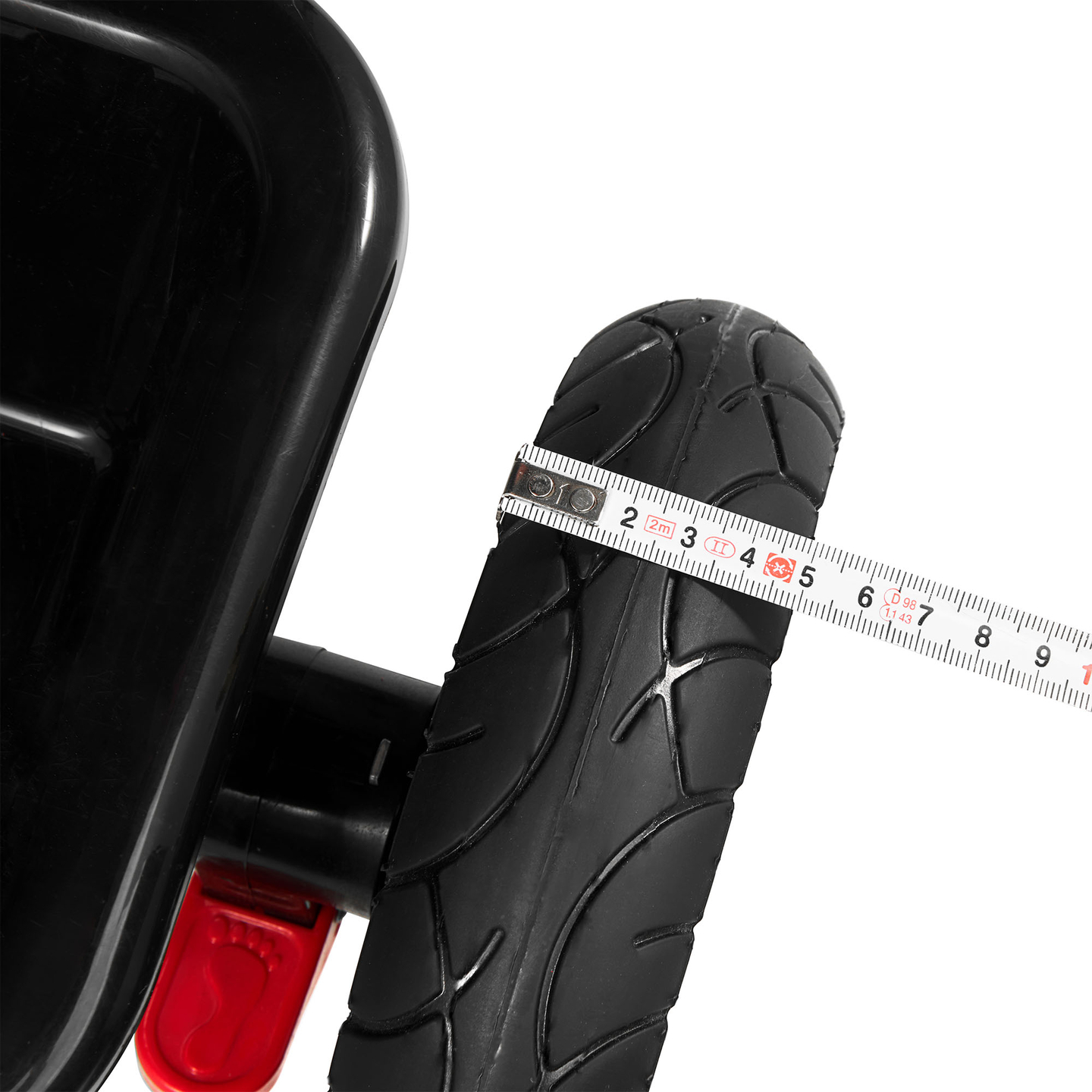 Trehjulet cykel til børn 1-4 år - TOBI FREY - lyserød farve - drejelig - pumpede hjul + skubber