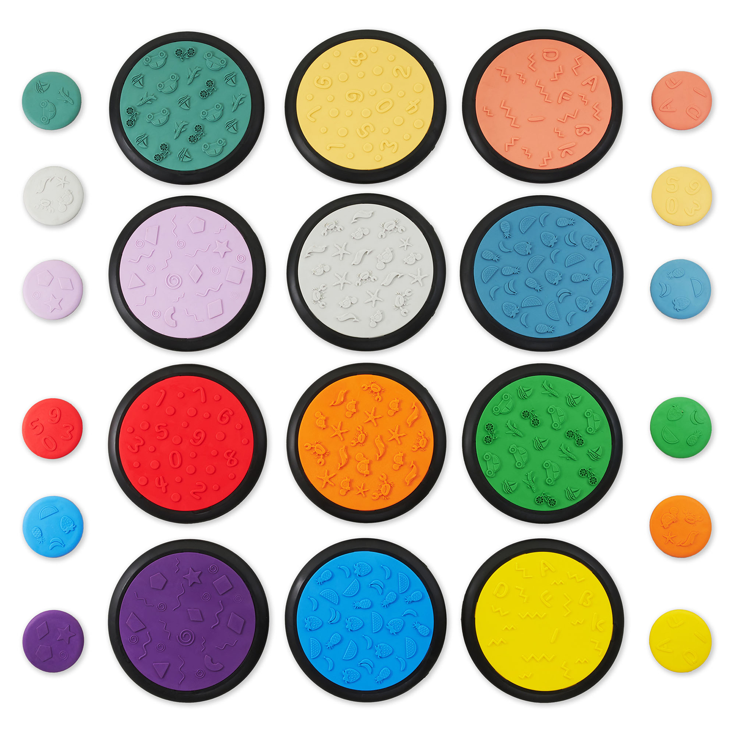 Farverige sanseskiver til børn - 24 stk