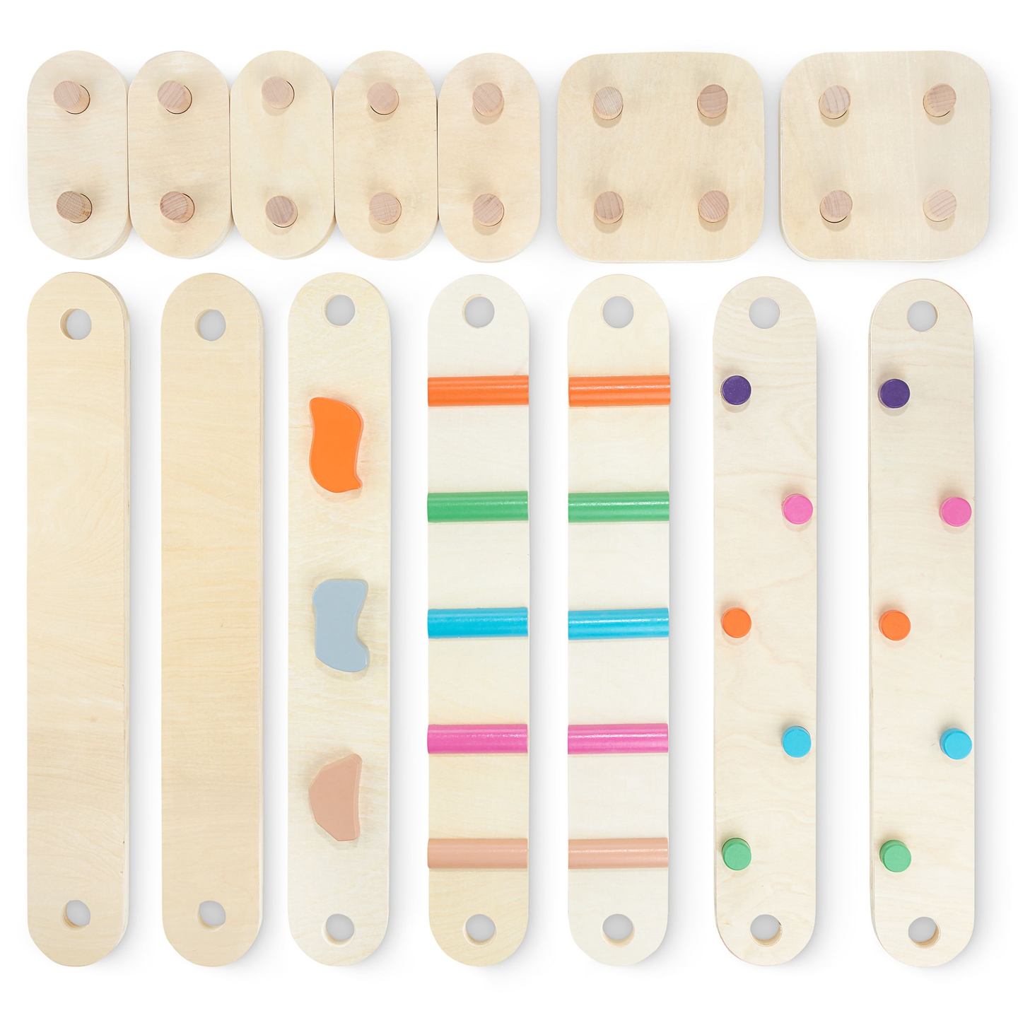 Balancebane i træ - sansesti - 14 elementer