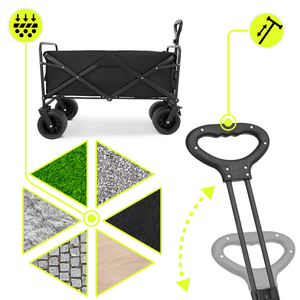 HyperMotion foldbar strandkørestol - sort, 120 kg