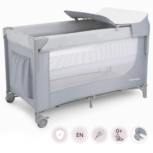 Closely 3-i-1-barneseng med puslebord, madras og bæretaske