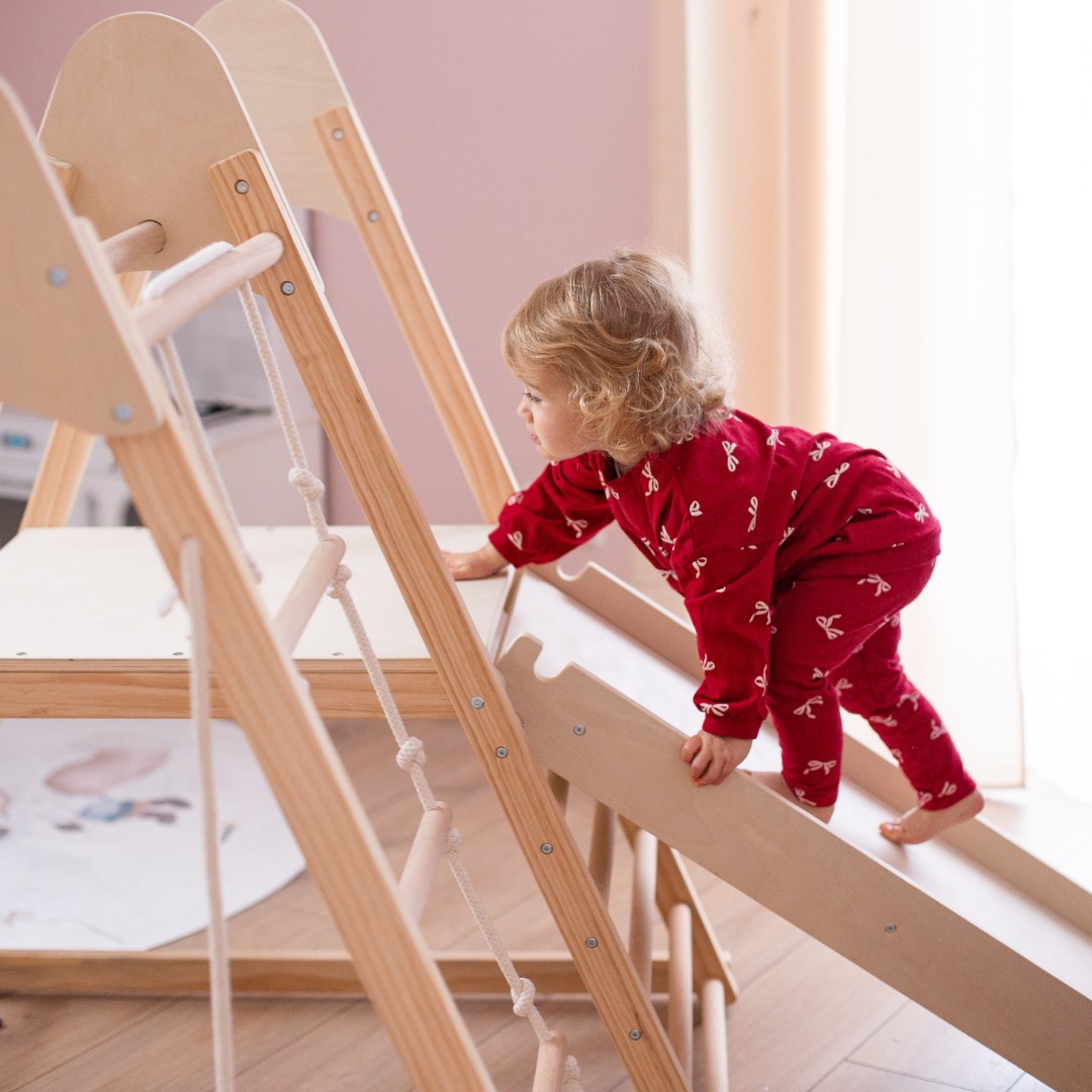 Hjemme-legeplads i træ XL 5in1