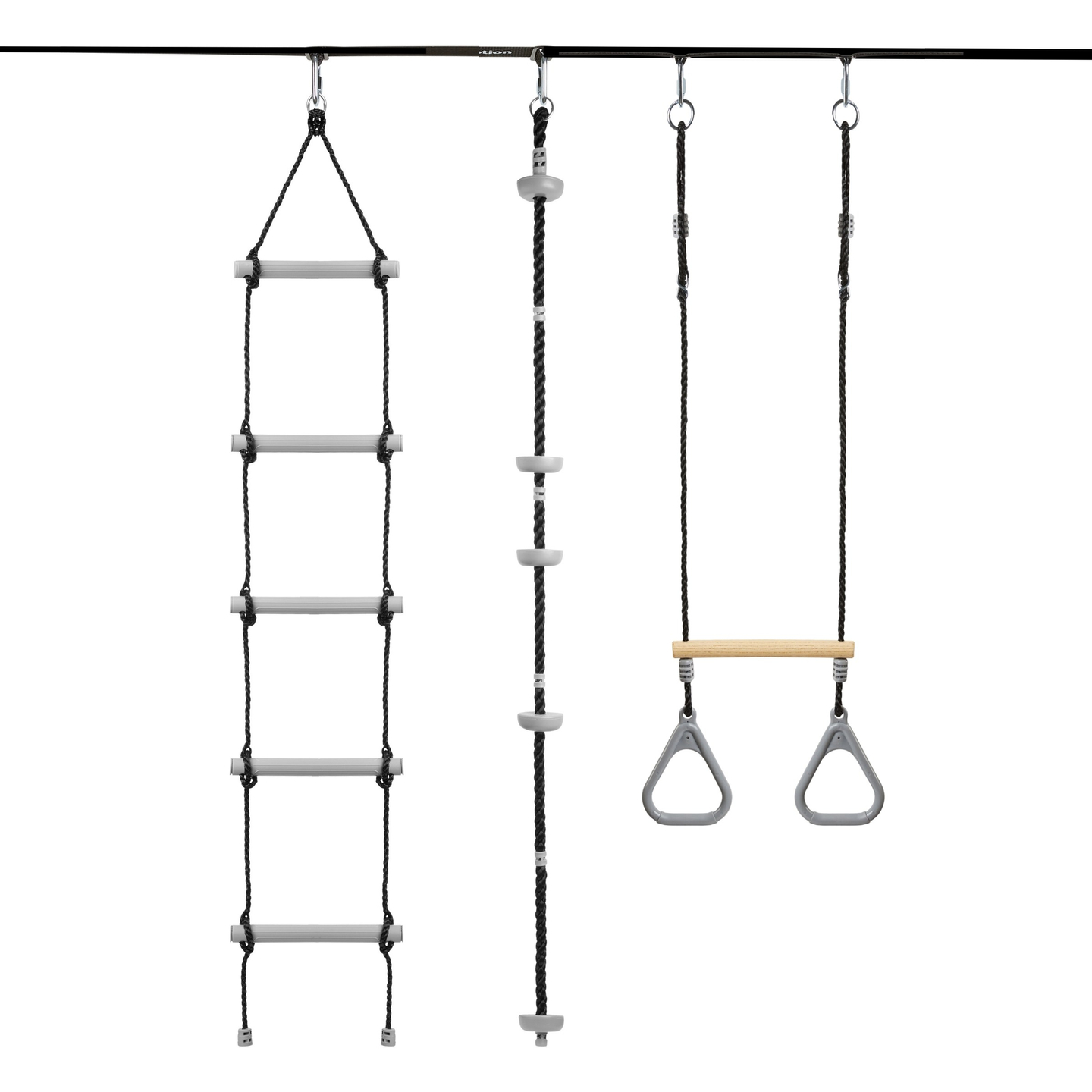 Ninja-forhindringsbane til børn - HyperMotion slackline-sæt - 9 forhindringer