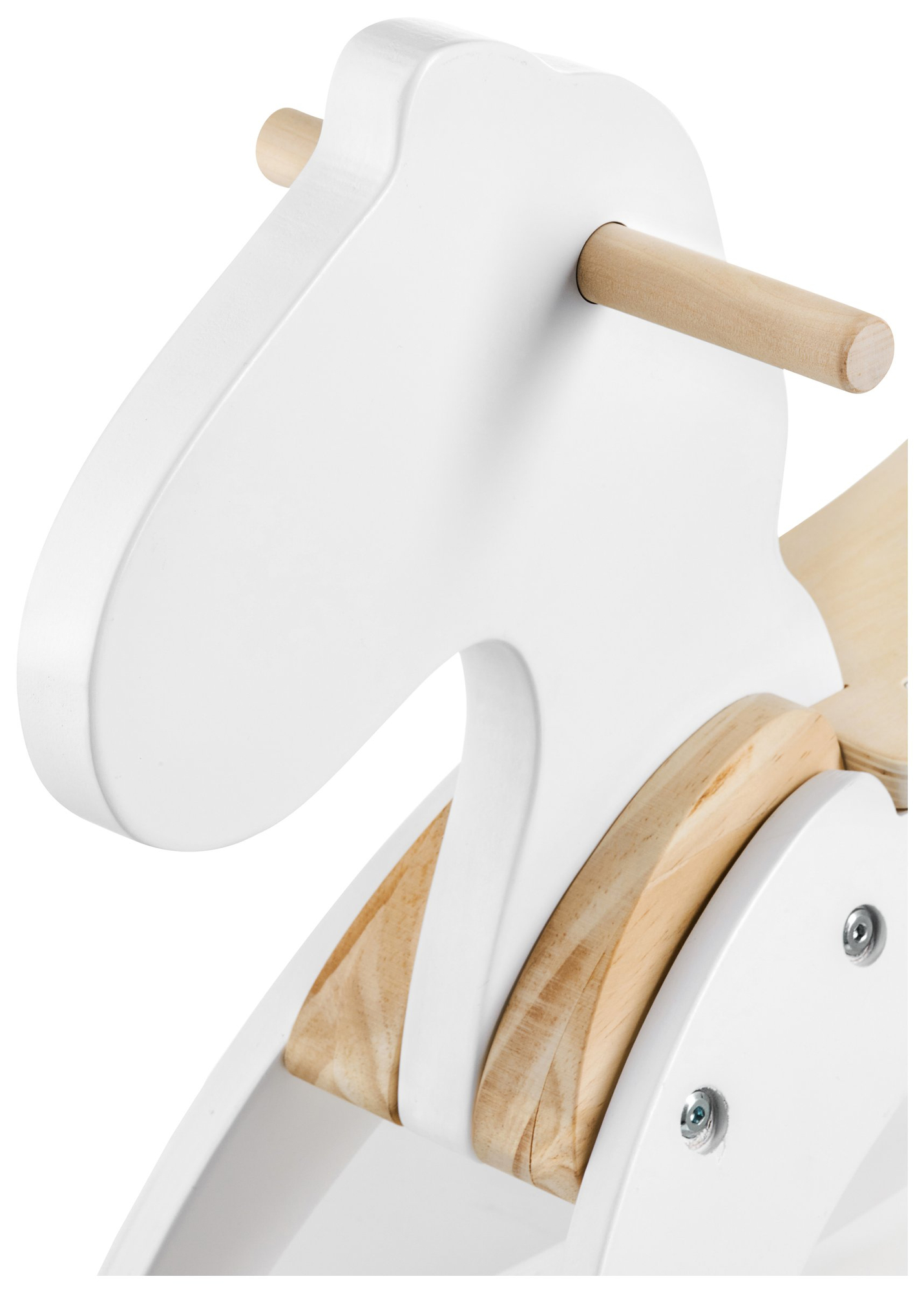 Gyngehest i træ - hvid - fra 12 måneder.