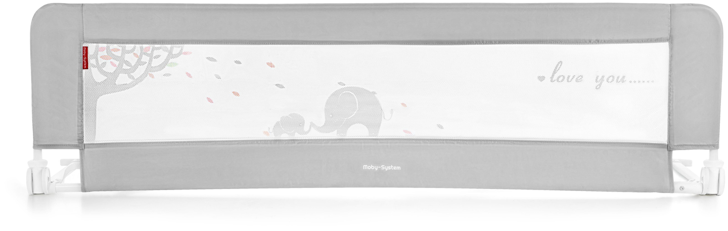 Sikkerhedsbarriere til sengen - sengegavl - grå