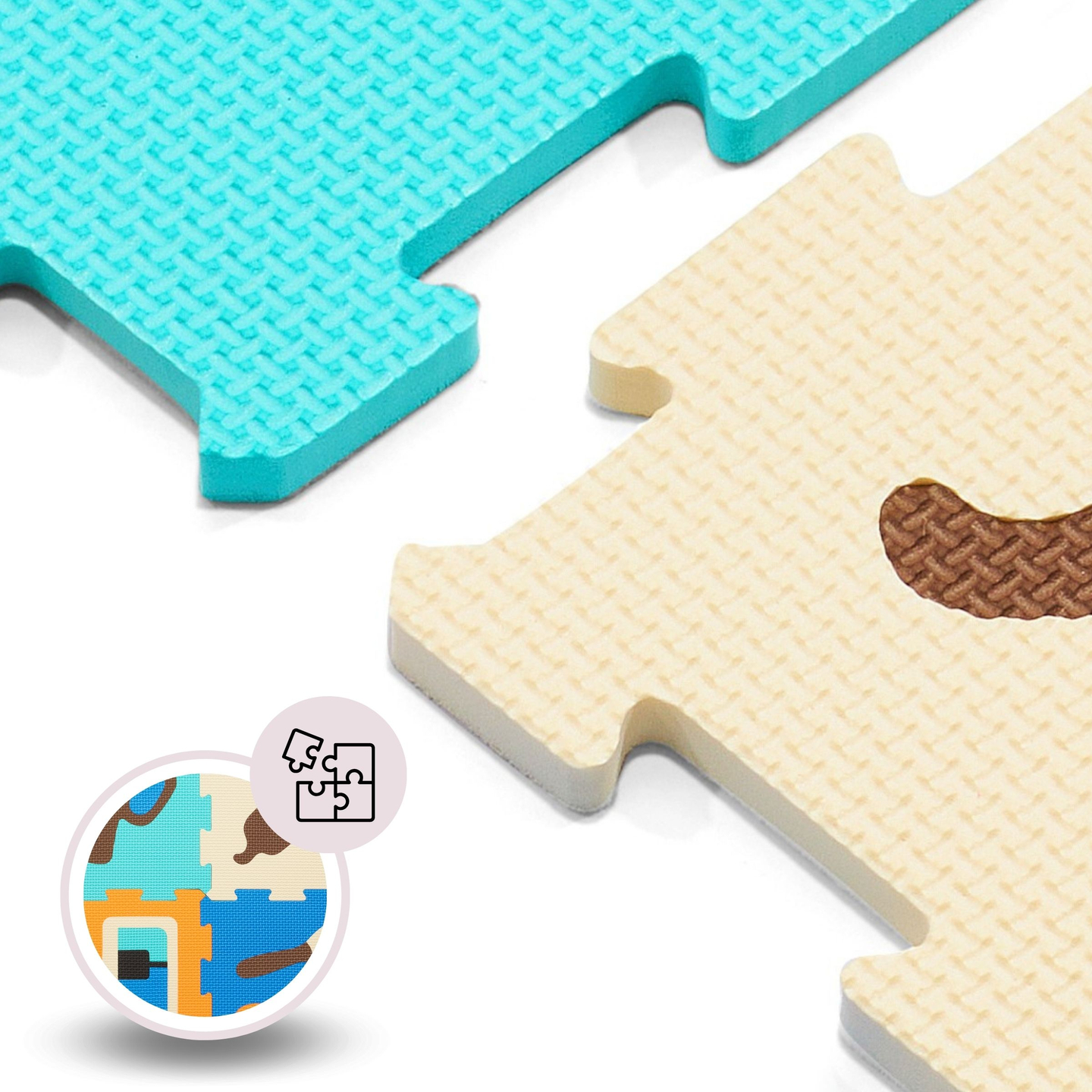 Pædagogisk puslespilsmåtte af skum 90 x 90 x 1 cm - EVA-skum - design: instrumenter
