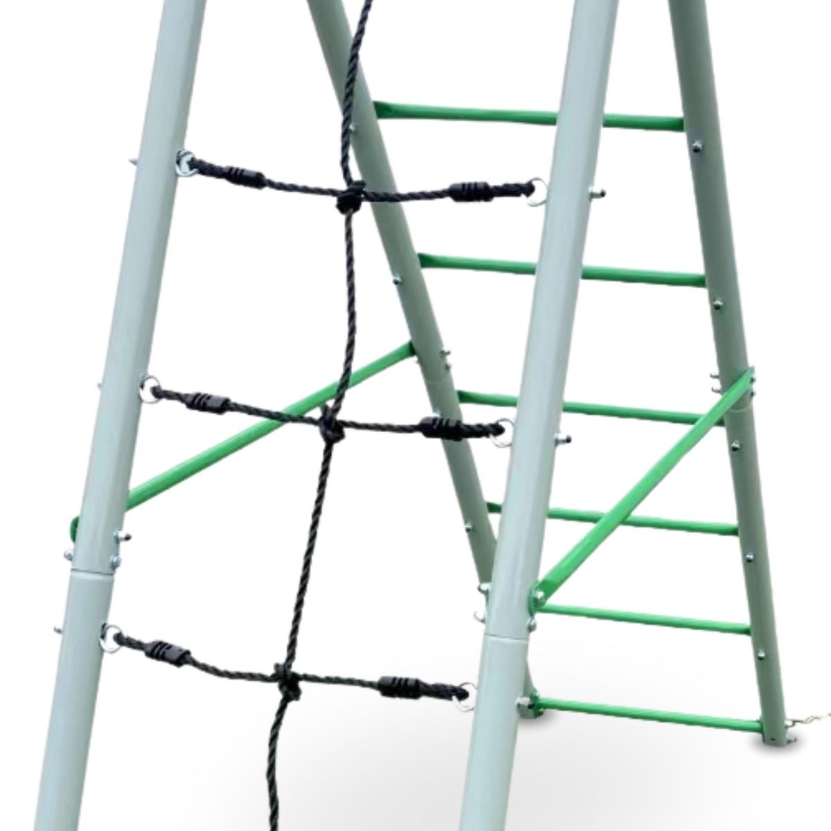 XL havelegeplads til børn med en storkerede gynge, stige og klatrenet