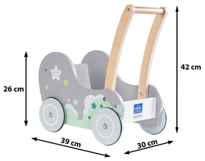 Træ klapvogn gåvogn