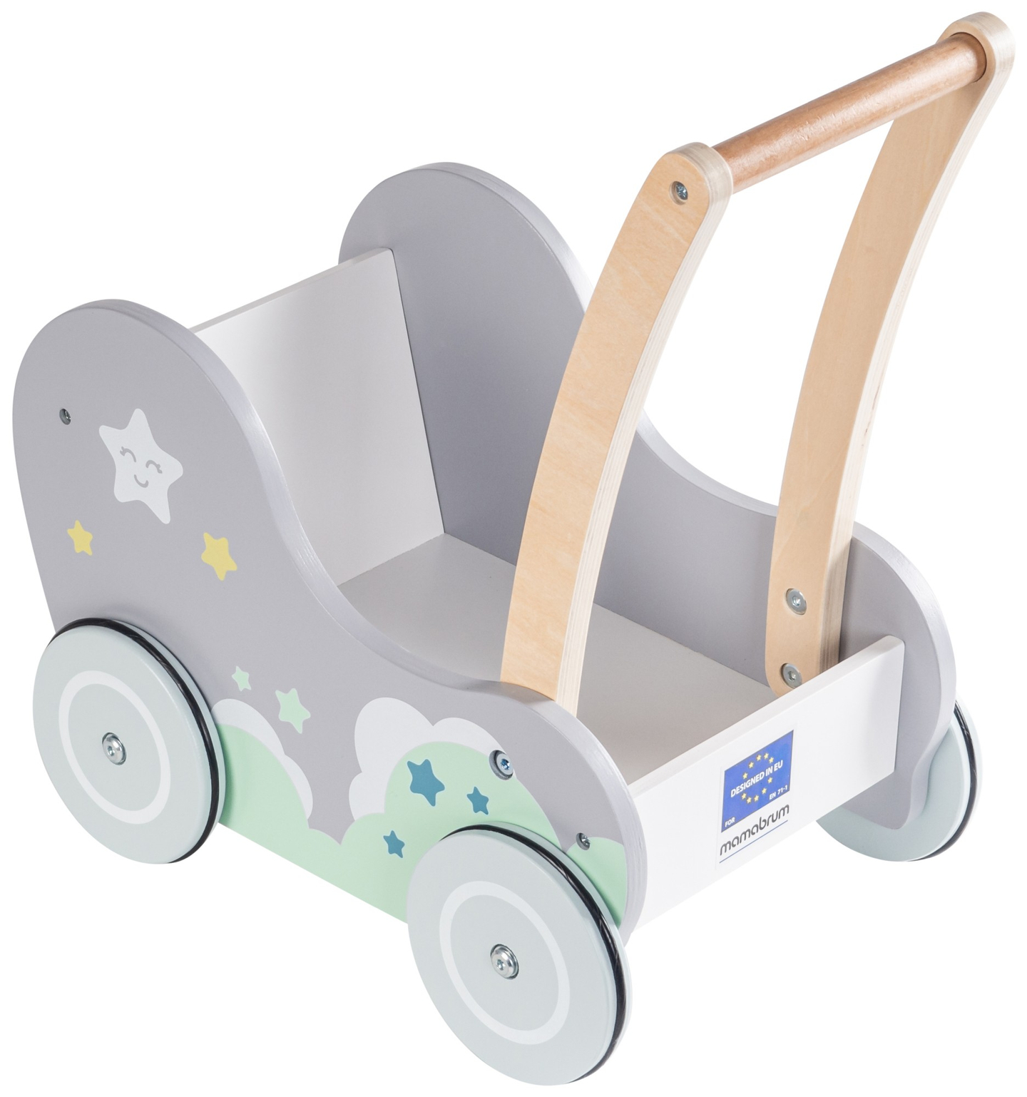 Træ klapvogn gåvogn