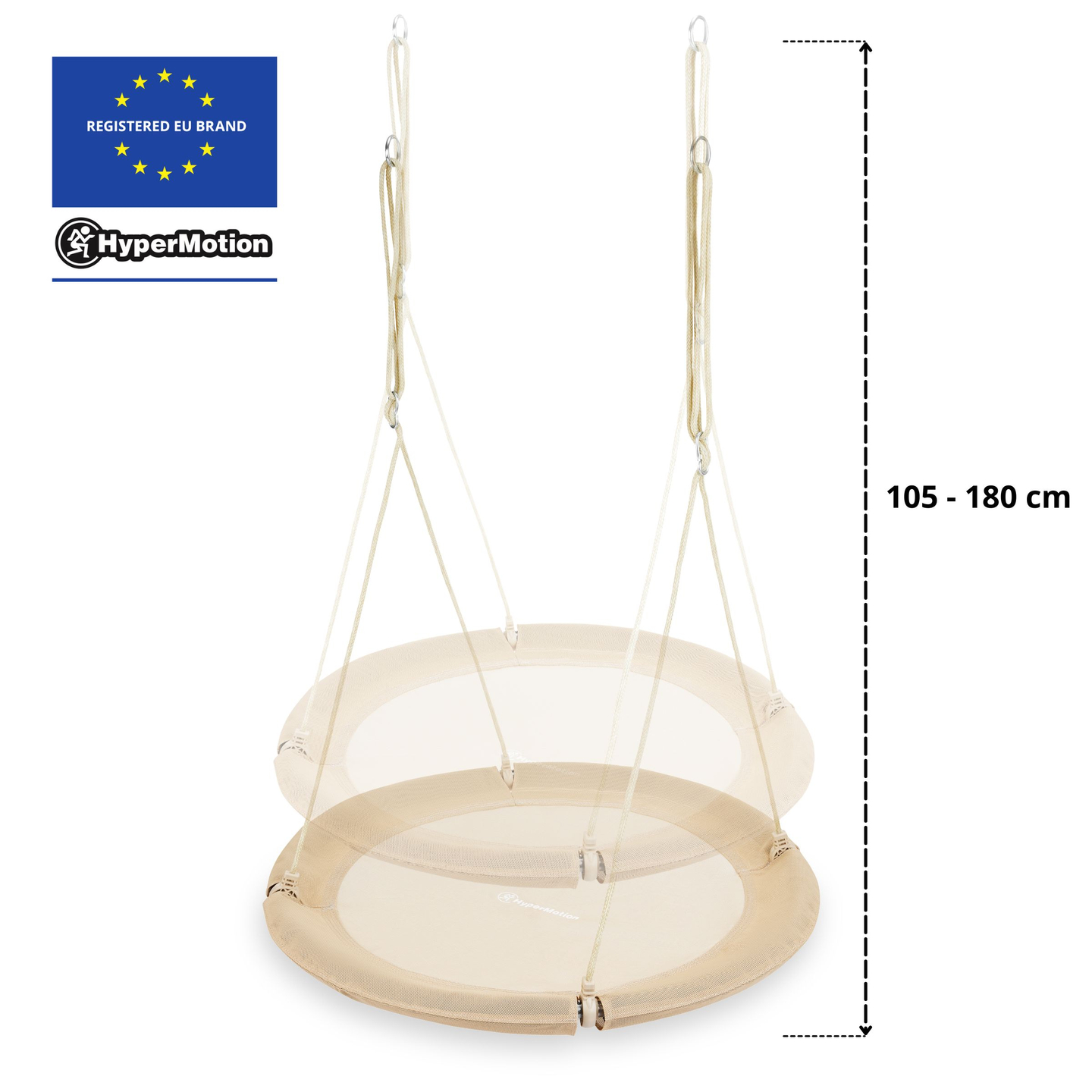 HyperMotion storkerede-gynge - 100 cm i diameter, boho-beige farve