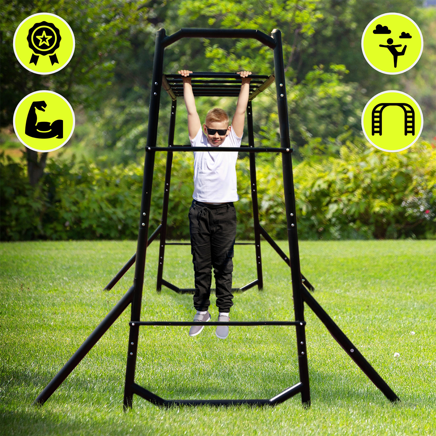 Gymnastikstige til haven, metal