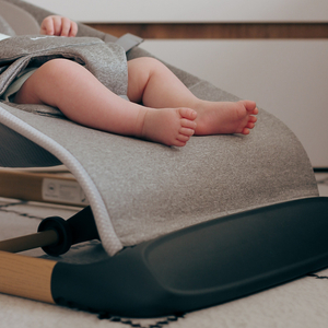 2-i-1-gyngestol Moby-System LILY - grå