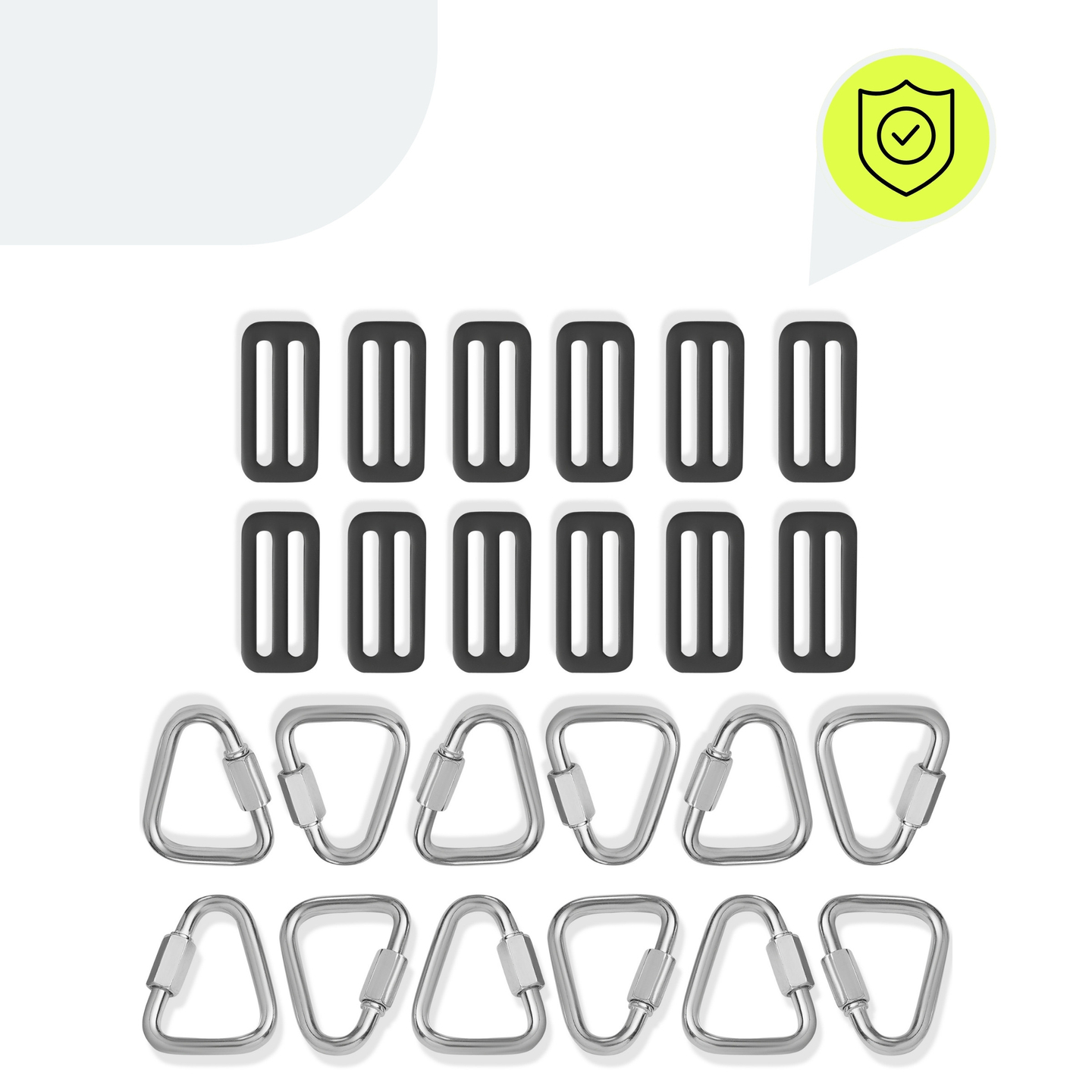 Ninja-forhindringsbane til børn - HyperMotion slackline-sæt - 10 forhindringer