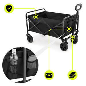 HyperMotion foldbar strandkørestol - sort, 80 kg