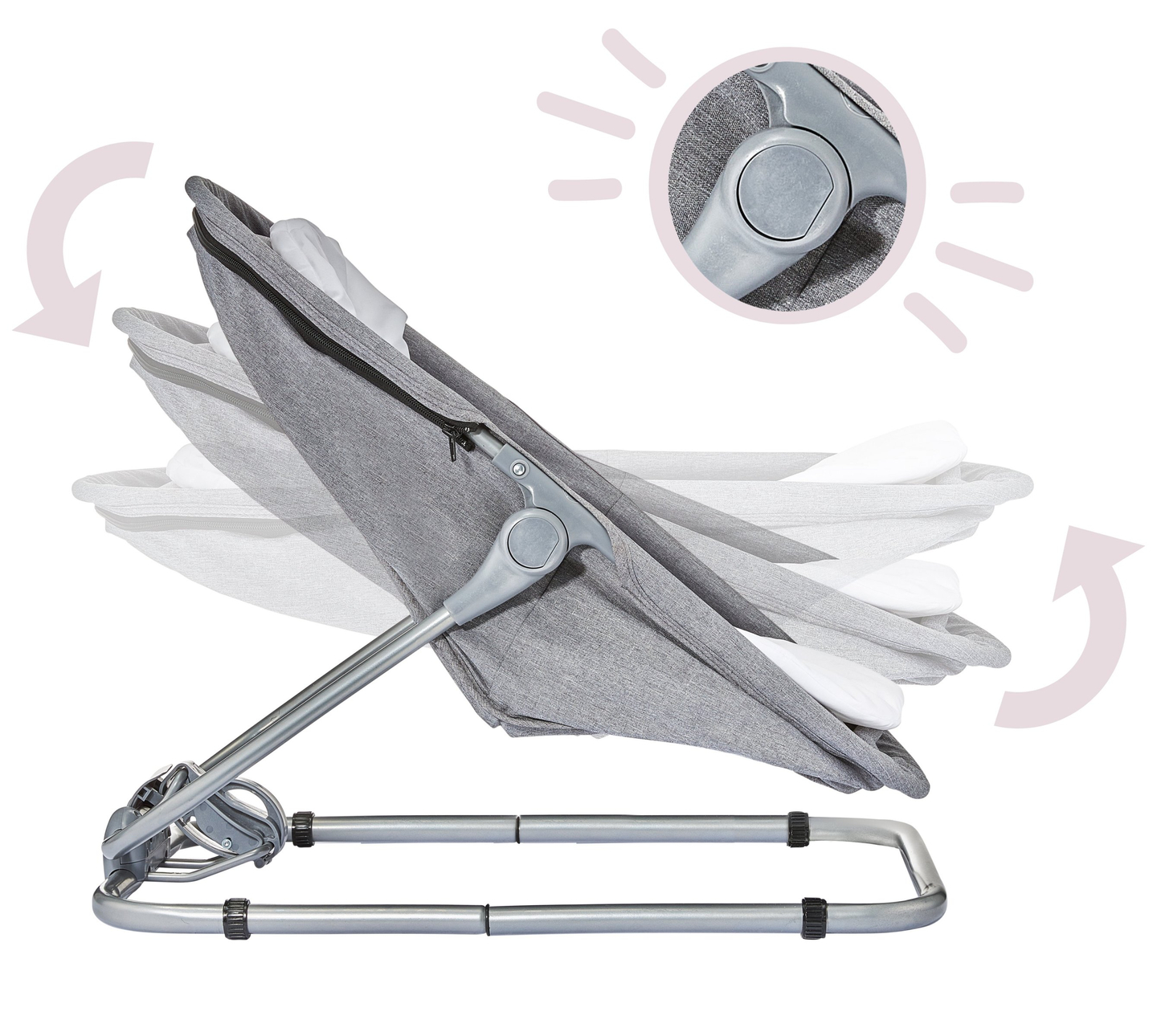 Liggestol + flydesæde + barneseng 3 i 1 - Moby-System MILA