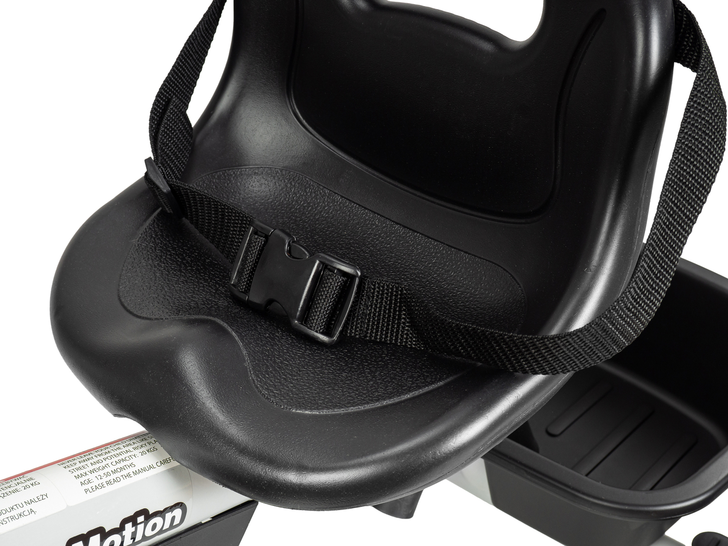 HyperMotion TOBI VECTOR trehjulet cykel - evigt oppustelige hjul + skubbebøjle. Farve: lysegrå.