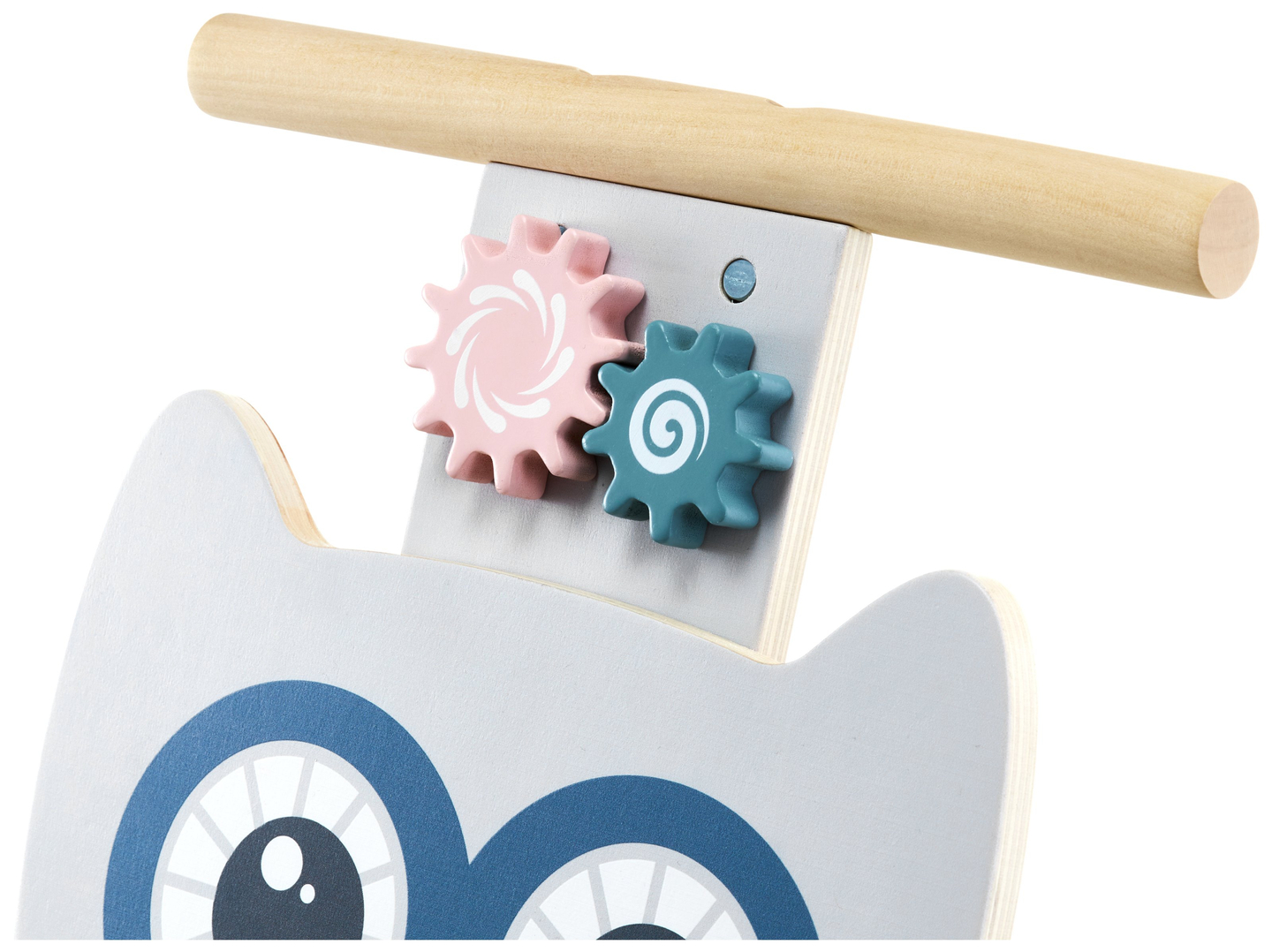 Multifunktionel rollator - pusher - klapvogn med klodser i træ - Ugle