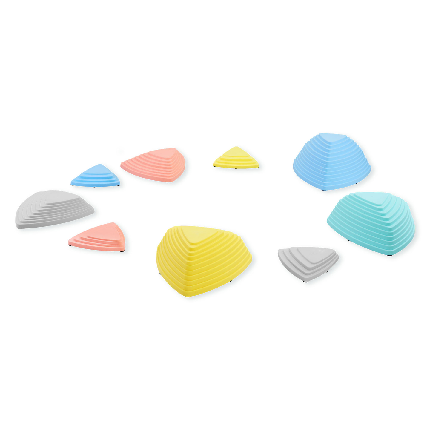 Farverige balancesten - 9 stk