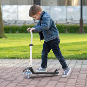 TRINGO trehjulet balancescooter, 3-8 år gammel - sort + lysende LED hjul