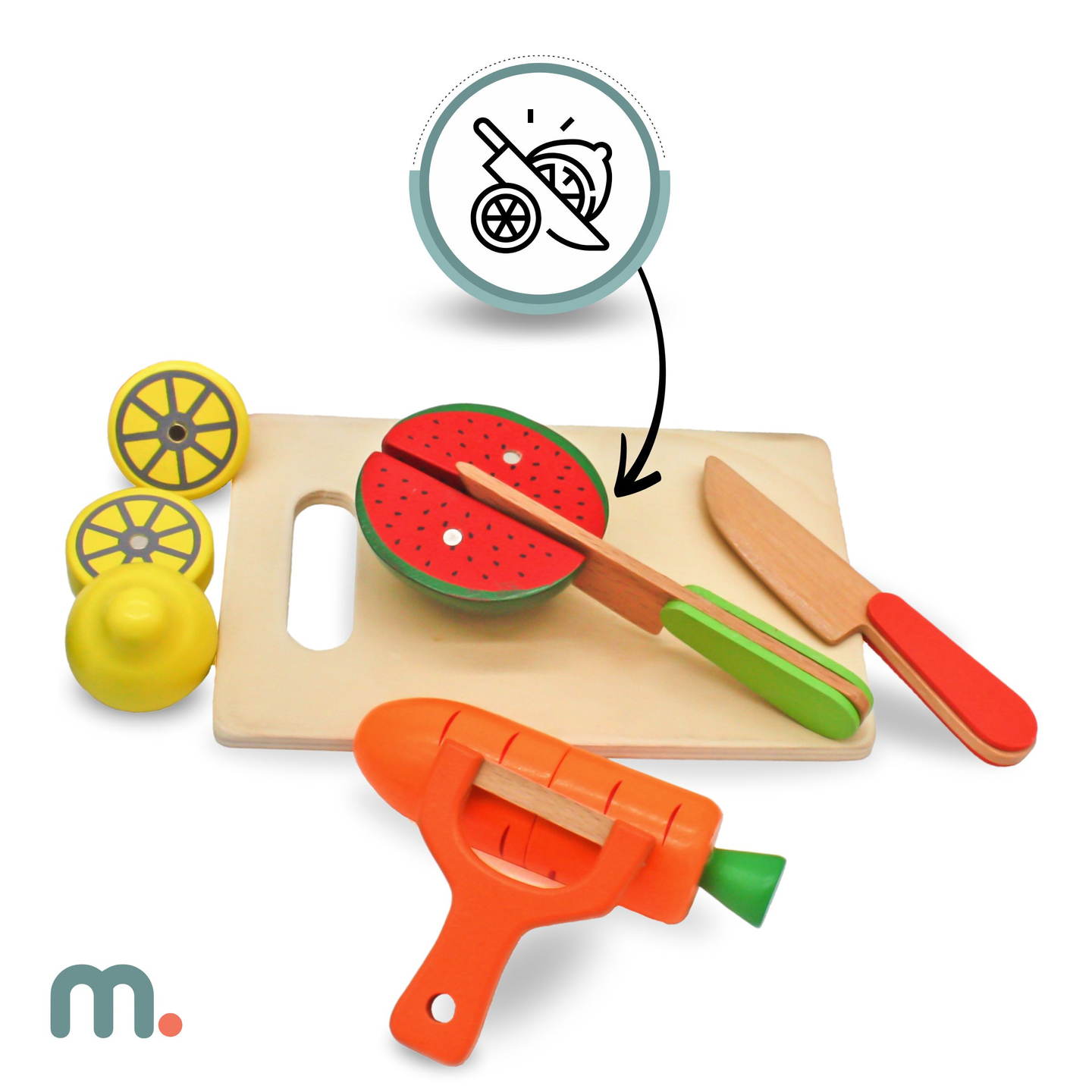 Træfrugter og grøntsager til udskæring