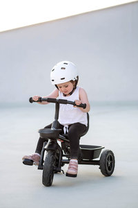 HyperMotion TOBI VECTOR trehjulet cykel - evigt oppustelige hjul + skubbebøjle. Farve: sort.