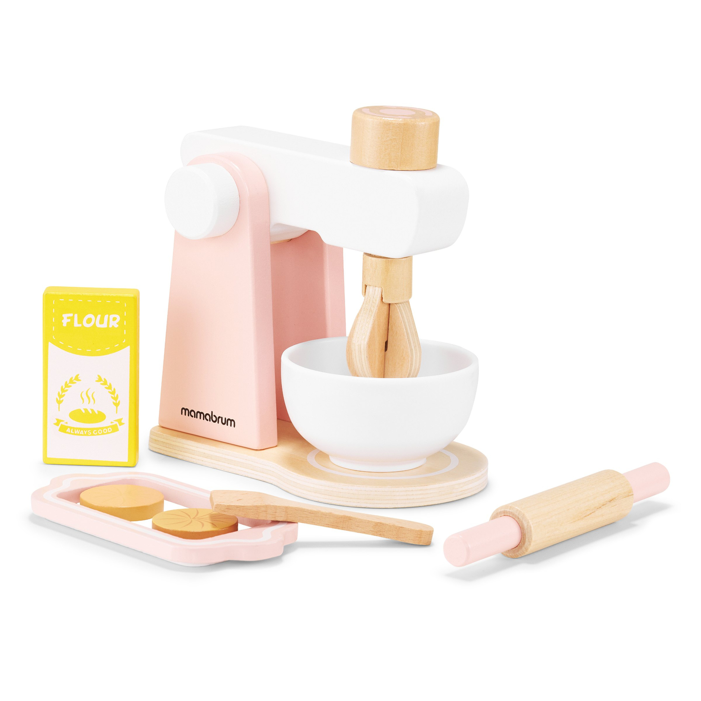 Dejmaskine i træ med tilbehør, til børn