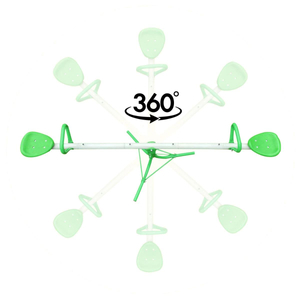 2-i-1 gynge havegynge, 2-personers balancebjælke med 360-graders karruselfunktion