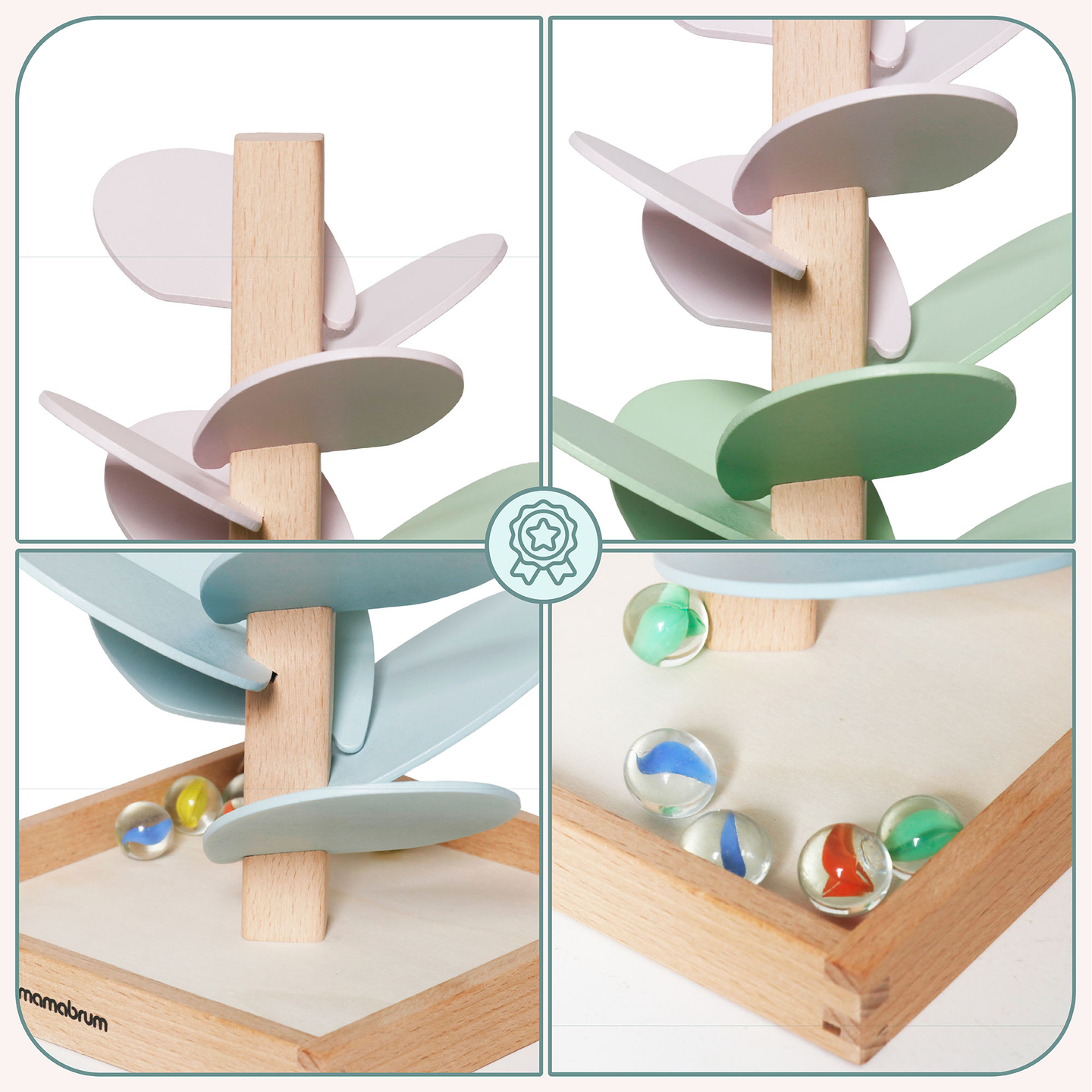 Kulodrome i træ - lydtræ med bolde