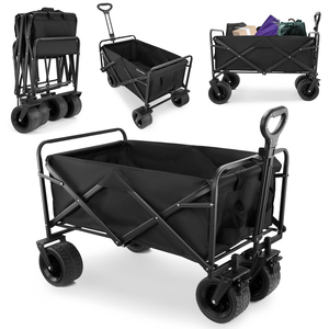 HyperMotion foldbar strandkørestol - sort, 120 kg