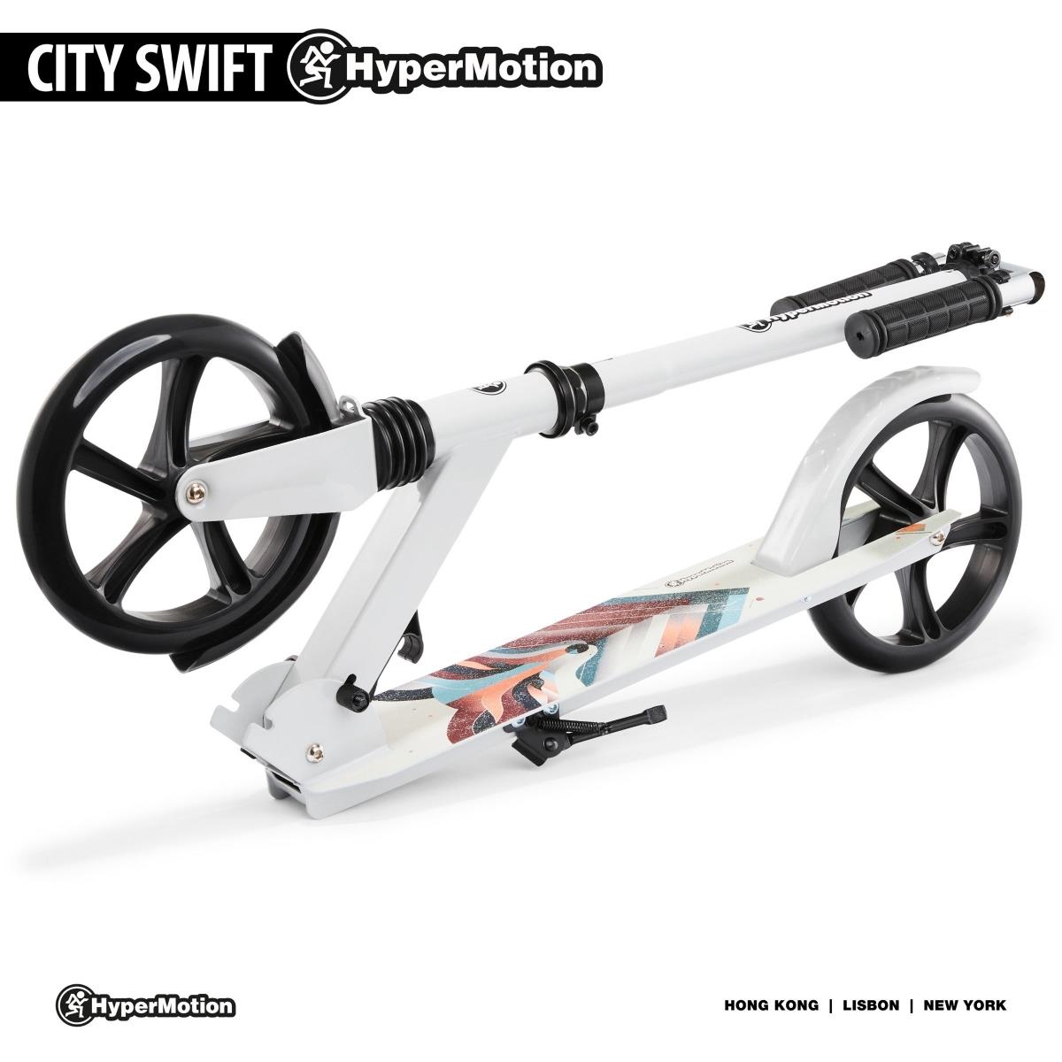 Tohjulet løbehjul til unge voksne - med støddæmper - Hypermotion CITY SWIFT Winter Fox - 100 kg