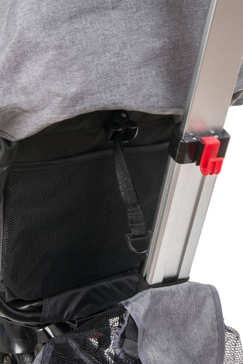 Tobi Velar trehjulet cykel + regnfolie - grå