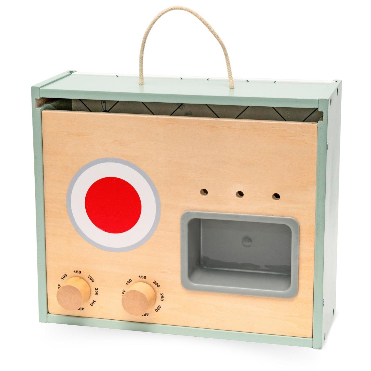 Minikøkken i træ med tilbehør - sammenklappeligt