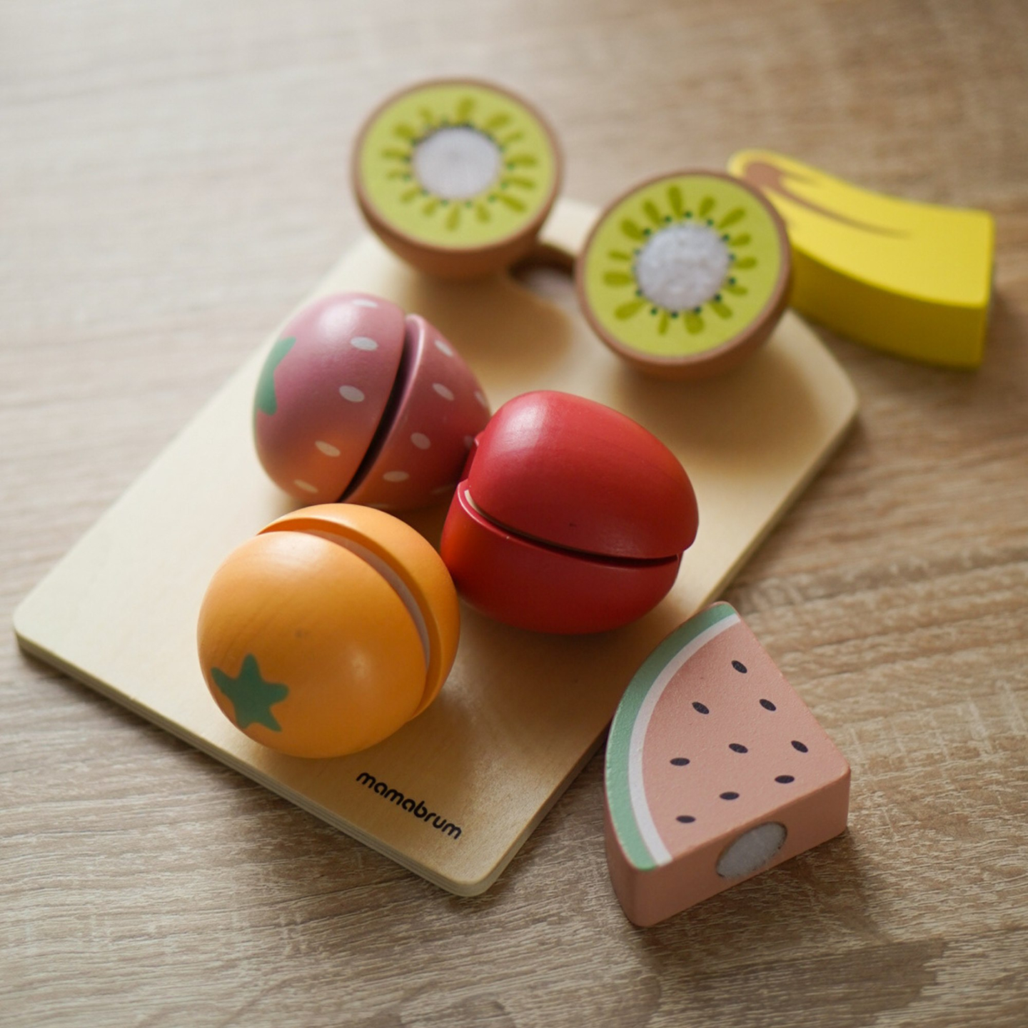 Skærefrugt i træ - sæt