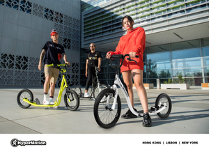 HyperMotion RIVA byscooter med oppustelige hjul på 50 cm og 40 cm